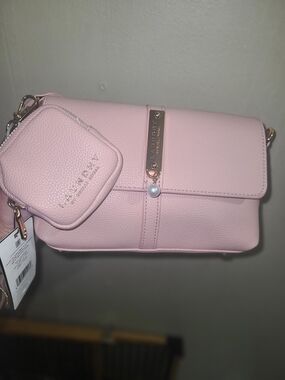 Laundry By Shelli Segal Blush Pink Crossbody with Coin Pouch and Pearl Accent